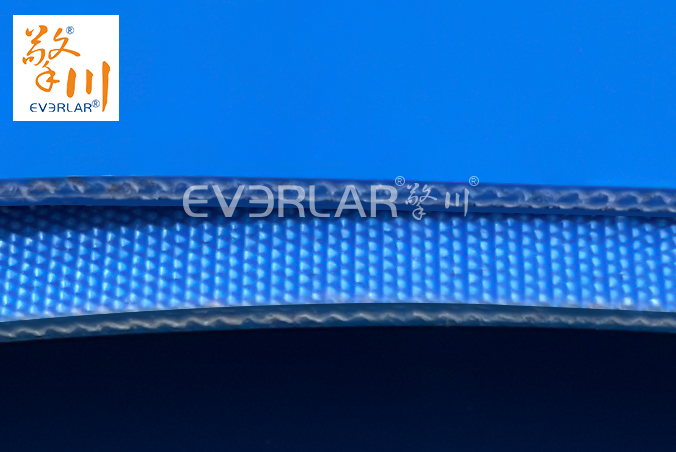 PU輸送帶加擋板導(dǎo)條耐磨防滑藍(lán)色食品級(jí)自動(dòng)化流水線傳送帶定制