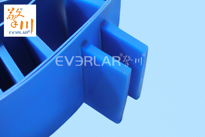 藍(lán)色PU輸送帶加擋板耐腐蝕食品級(jí)海鮮分揀機(jī)專配傳輸帶廠家定制