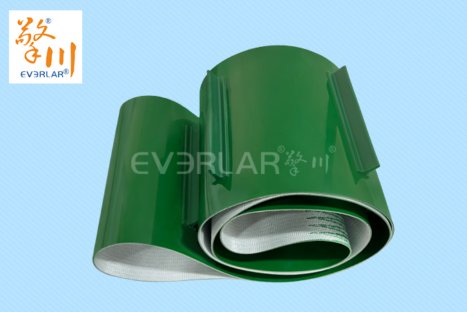 綠色PVC擋板輸送帶耐磨防滑食品分揀機(jī)設(shè)備傳送帶擎川定制