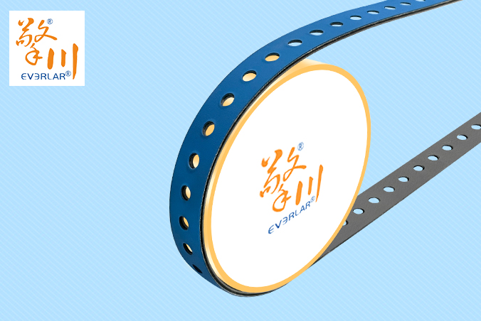 藍灰片基帶加打孔耐磨抗拉伸印刷紡織生產線紙張布料元件傳送平皮帶