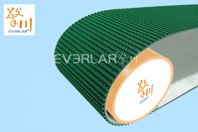 綠色PVC花紋帶防滑耐磨食品物流包裝封箱機提升機灌裝機傳送帶
