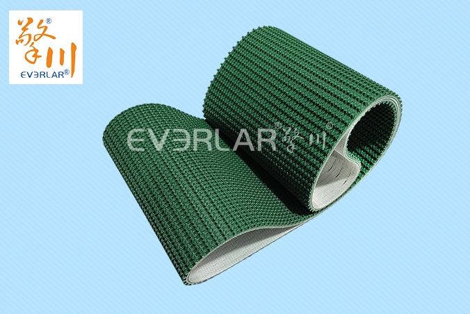 綠色PVC花紋帶防滑耐磨食品物流包裝封箱機提升機灌裝機傳送帶