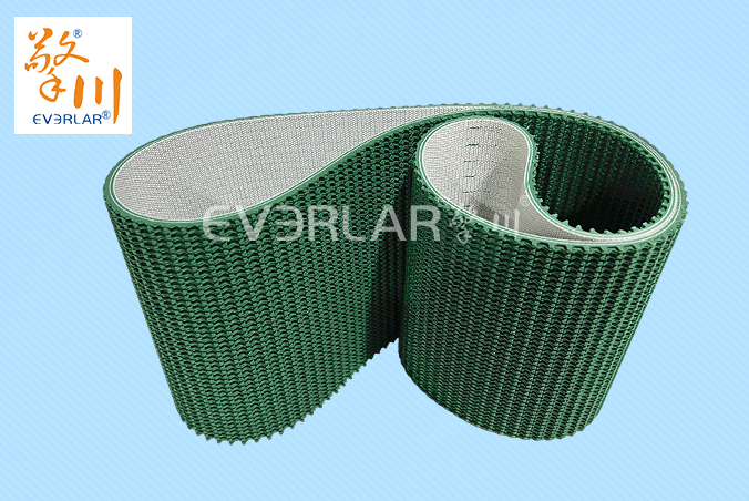 綠色PVC花紋帶防滑耐磨食品物流包裝封箱機提升機灌裝機傳送帶