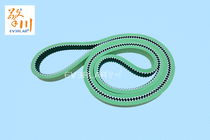 PU同步帶加綠布發(fā)泡膠耐磨耐油食品包裝機(jī)傳動(dòng)帶廠家定制加工