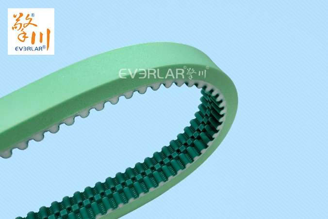 PU同步帶加綠布發(fā)泡膠耐磨耐油食品包裝機(jī)傳動(dòng)帶廠家定制加工