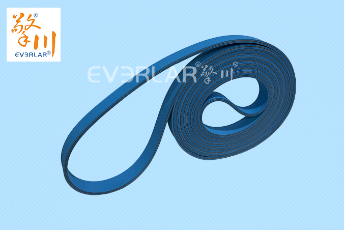 藍色尼龍片基帶低噪音防滑物流包裝行業(yè)折盒機傳動帶廠家直供