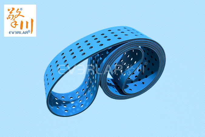 藍(lán)色片基帶打孔低噪音耐磨紡織印刷糊盒機(jī)皮帶尼龍平面?zhèn)鲃?dòng)帶