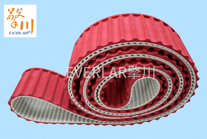 PU同步帶加紅膠開槽 PU同步帶加紅膠開槽